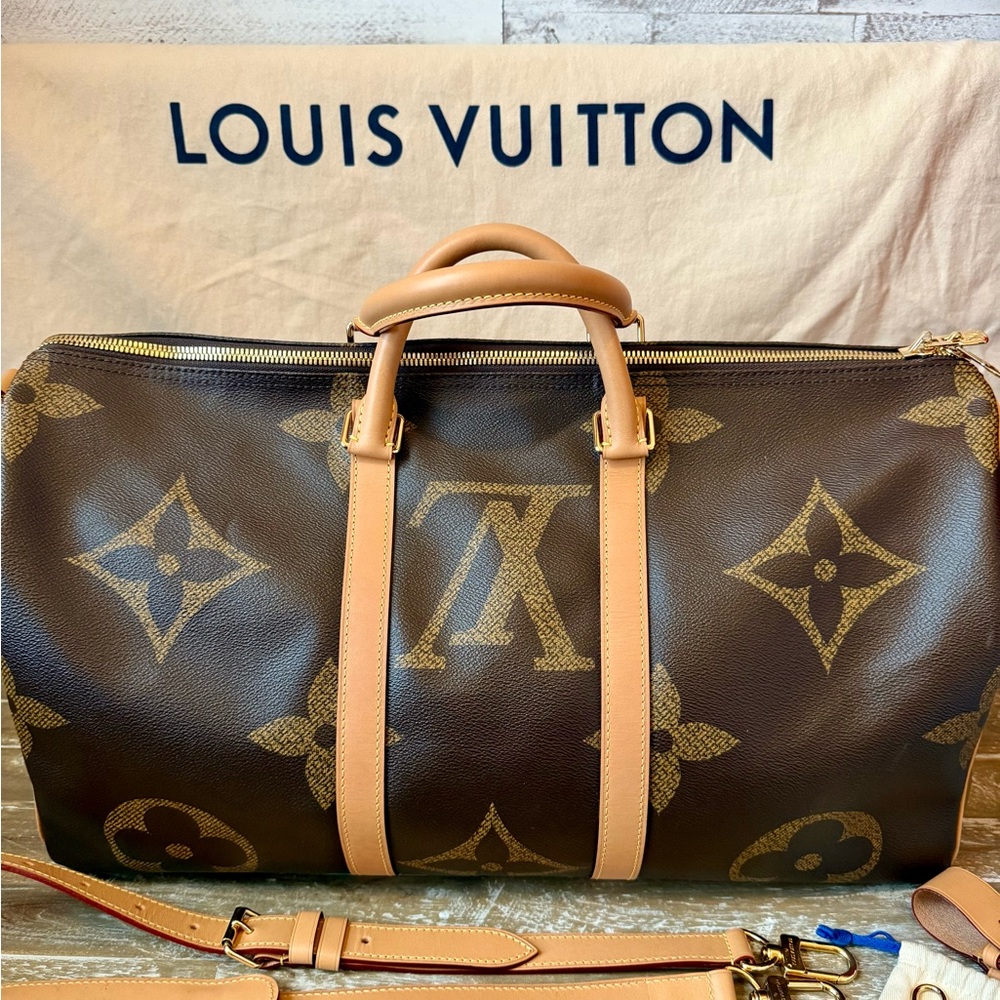 RARE Louis Vuitton Reverse Monogram GIANT Keepall 50 Limited Edition 2019